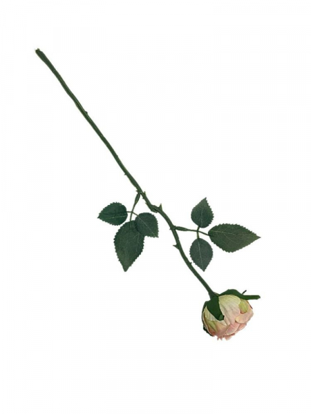 Róża gałązka 35 cm jasny róż z zielenią