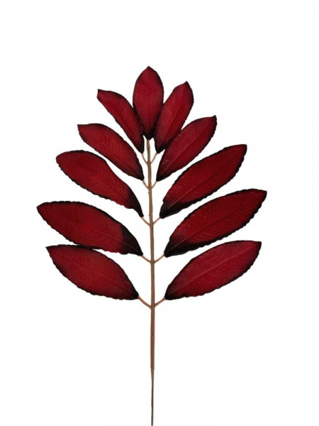 Liść laurowy gałązka 46 cm czerwony