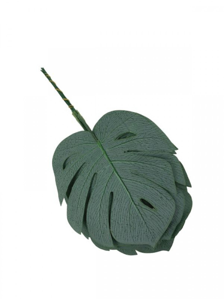 Monstera liść omszony 36 cm zielony