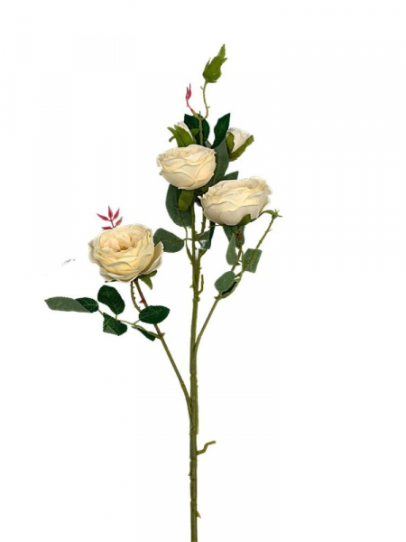 Róża gałązka 90 cm waniliowa