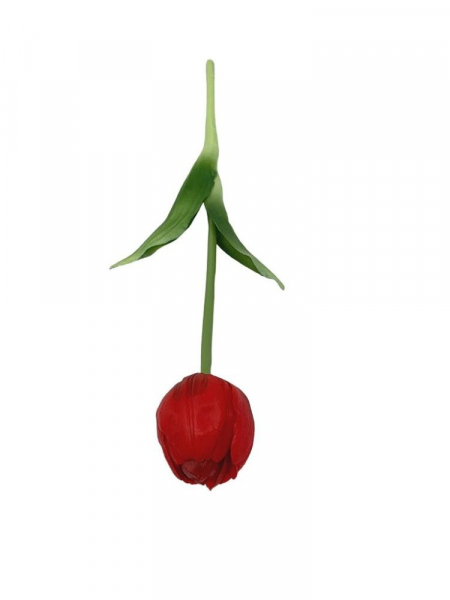 Tulipan silikonowy kwiat pojedynczy 46 cm czerwony
