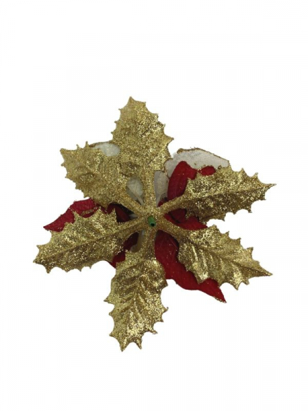 Gwiazda betlejemska kwiat wyrobowy 16 cm czerwona