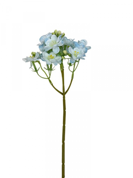 Jaśmin gałązka z kwiatami 40 cm jasno niebieski