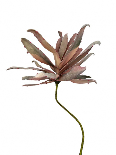 Kwiat egzotyczny piankowy 100 cm różowo zielony