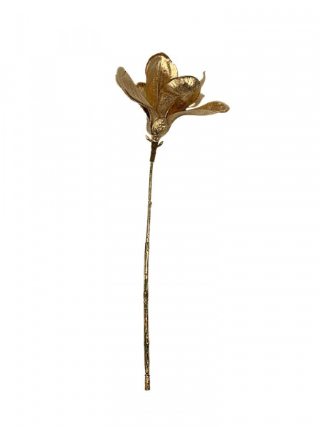 Magnolia na gałązce 39 cm złota