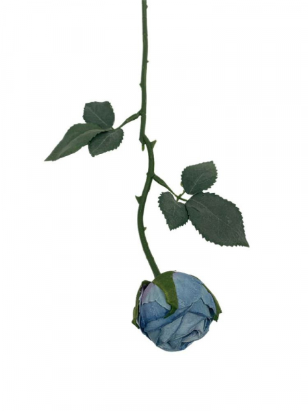 Róża gałązka 35 cm niebieska