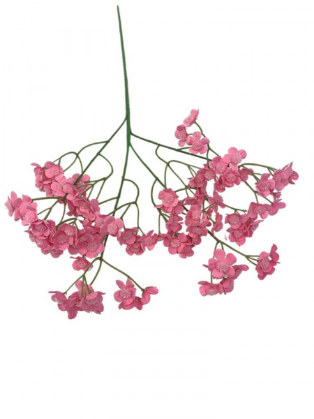 Gałązka z kwiatuszkami 61 cm różowa