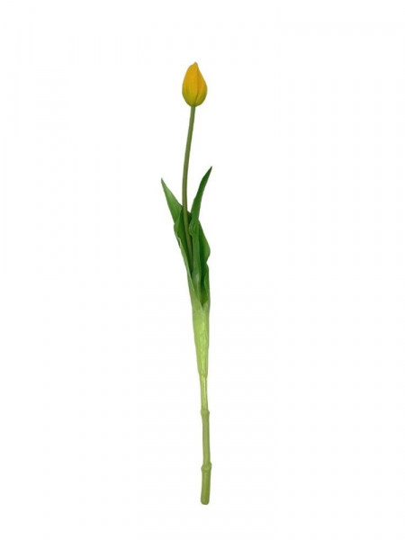 Tulipan silikonowy kwiat pojedynczy 43 cm żółty