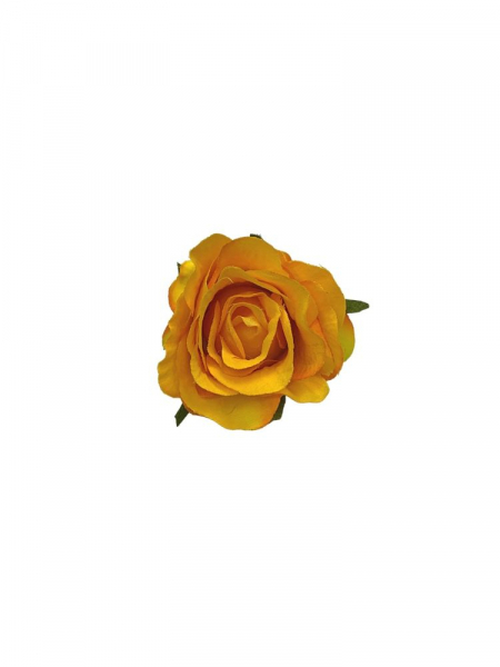Róża główka 6 cm glęboki żółty