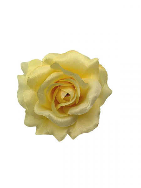Róża kwiat wyrobowy 9 cm żółta