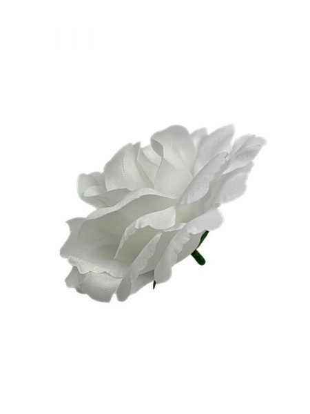 Róża główka 9 cm biała