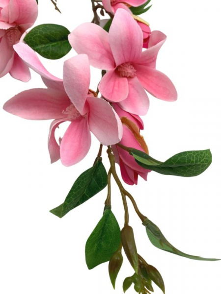 Magnolia na gałązce 90 cm różowa