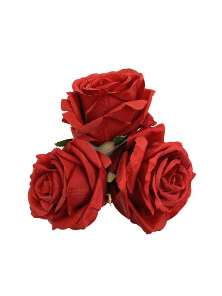 Róża główka 9 cm intensywna czerwień
