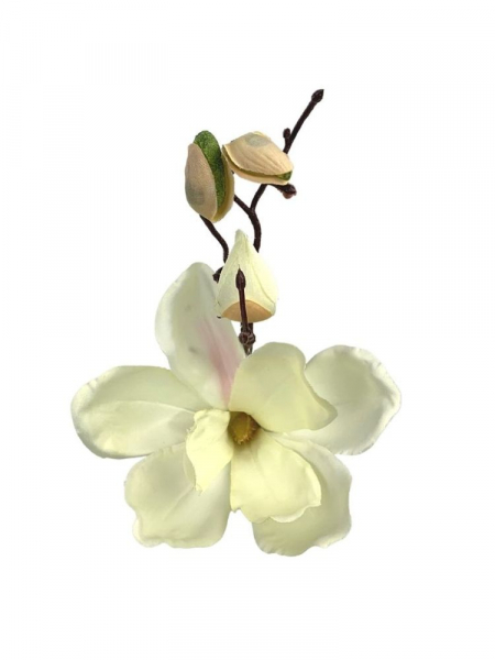 Magnolia gałązka 33 cm kremowa