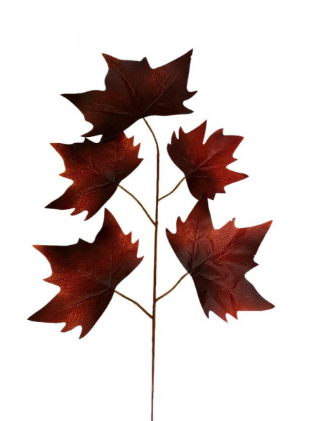 Klon liście gałązka 54 cm brązowo rude