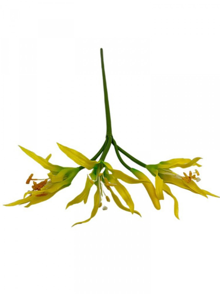 Ismena kwiaty gumowe gałązka 69 cm żółta