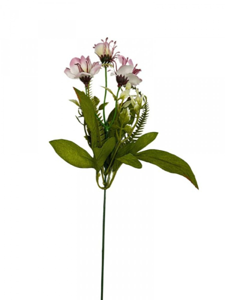Dodatek florystyczny pik kwiatuszki 38 cm różowo białe
