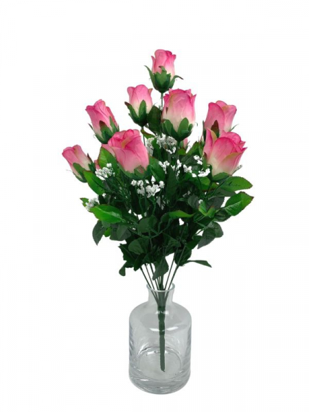 Róża bukiet 55 cm różowa