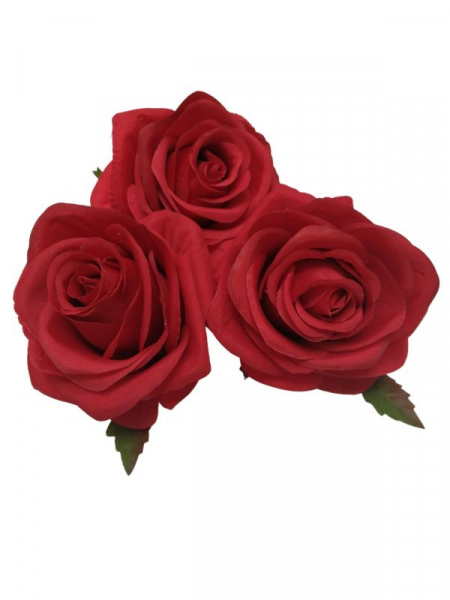 Róża główka 9 cm głęboka czerwień