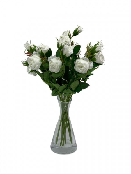 Róża kwiat pojedynczy 37,5 cm biała