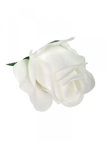 Róża główka 7 cm biała