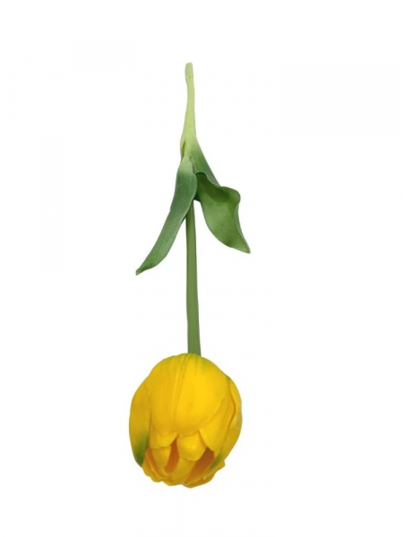 Tulipan silikonowy kwiat pojedynczy 46 cm żółty
