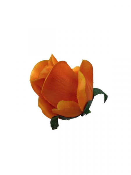 Róża kwiat wyrobowy 8 cm pomarańczowa
