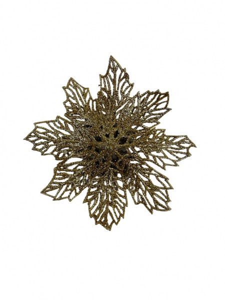 Gwiazda betlejemska ażurowa 13 cm złota
