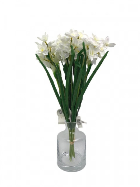 Narcyz kwiat pojedynczy 47 cm biały