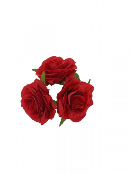 Róża główka 6 cm czerwona