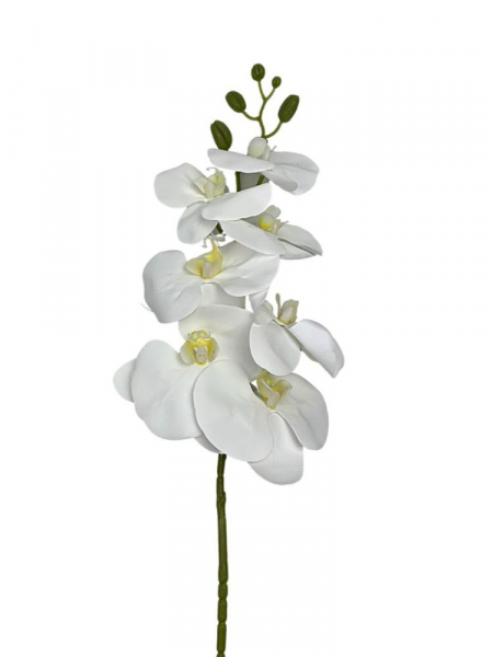 Storczyk silikonowy gałązka 107 cm biały