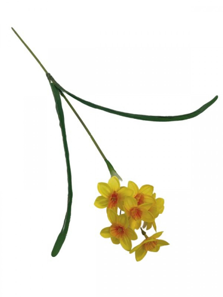 Narcyz kwiat pojedynczy 47 cm żółty z pomarańczowym środkiem