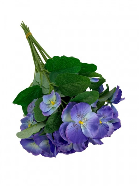 Bratek kwiat pojedynczy 33 cm niebieski