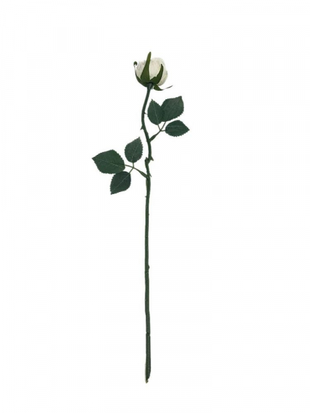 Róża gałązka 35 cm kremowa