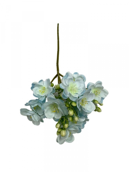 Jaśmin gałązka z kwiatami 40 cm jasno niebieski