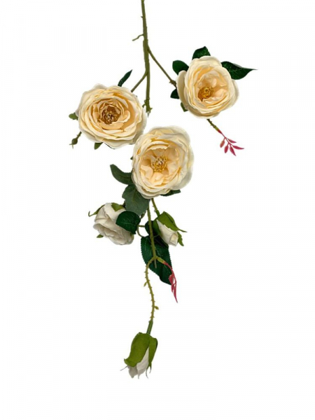 Róża gałązka 90 cm waniliowa