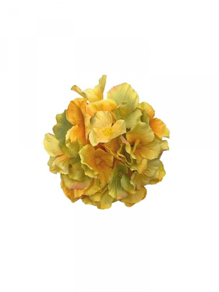 Hortensja główka 17 cm żółta z oliwkowym akcentem