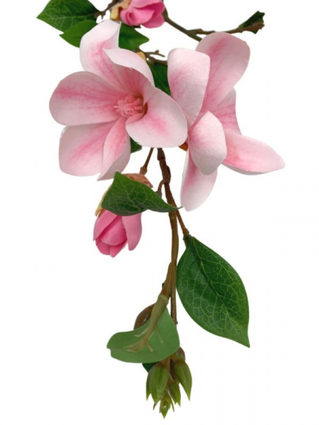 Magnolia na gałązce 90 cm jasno różowa