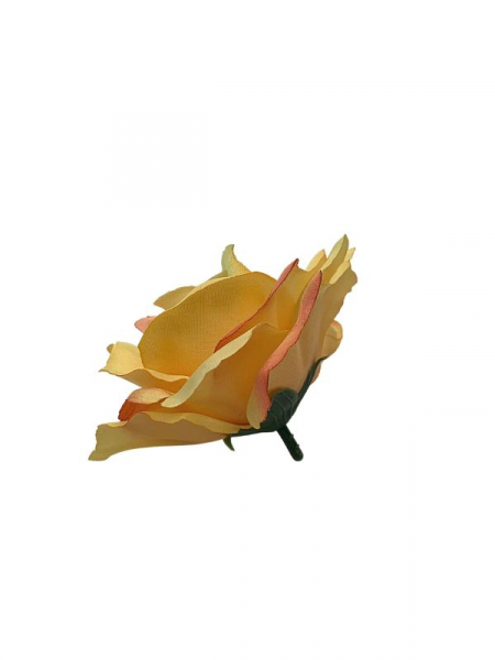 Róża główka 9 cm pomarańczowa z dodatkeim czerwieni