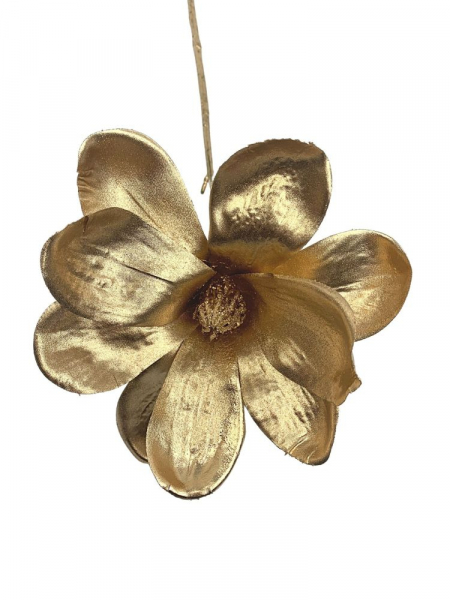 Magnolia kwiat pojedynczy 38 cm złota