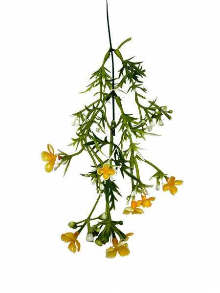 Dodatek mini kwiatuszki 53 cm żółty