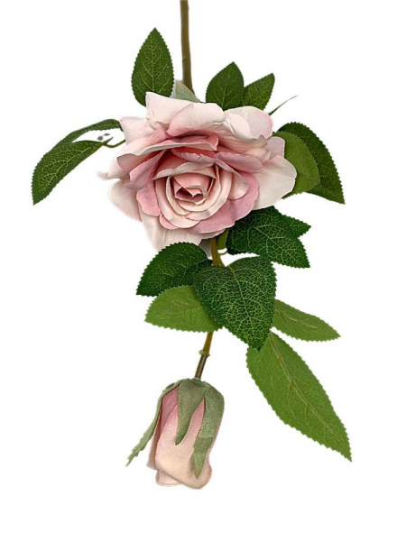 Róża gałązka 47 cm jasny róż