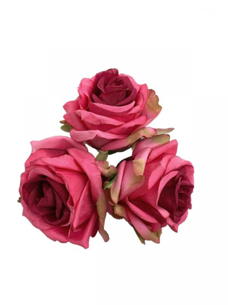 Róża główka 9 cm różowa