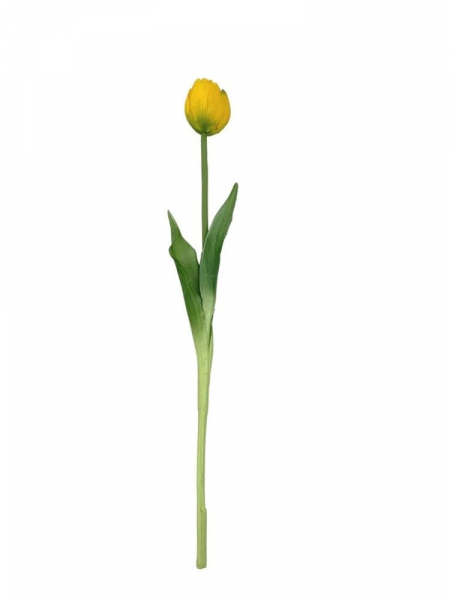 Tulipan silikonowy kwiat pojedynczy 46 cm żółty