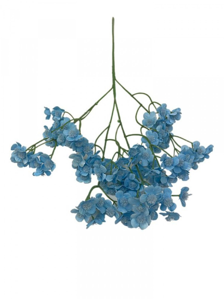 Gałązka z kwiatuszkami 61 cm niebieska