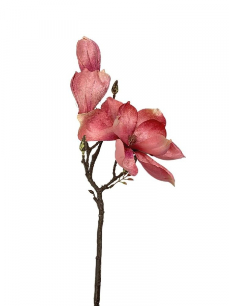 Magnolia welurowa gałązka 62 cm różowa