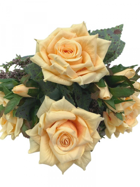 Róża bukiet 30 cm jasno brzoskwiniowa