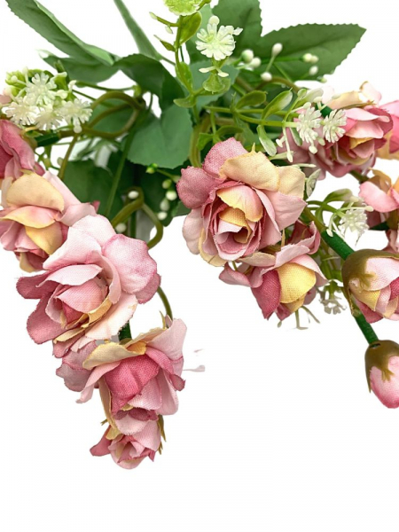 Róża bukiet 30 cm różowa