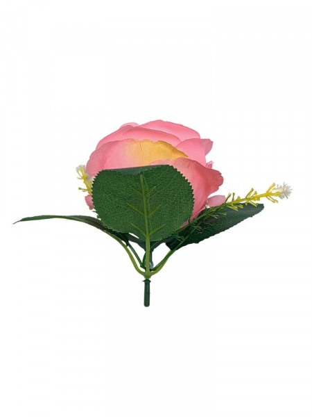 Róża główka z dodatkiem 11 cm różowa