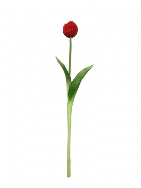 Tulipan silikonowy kwiat pojedynczy 46 cm czerwony